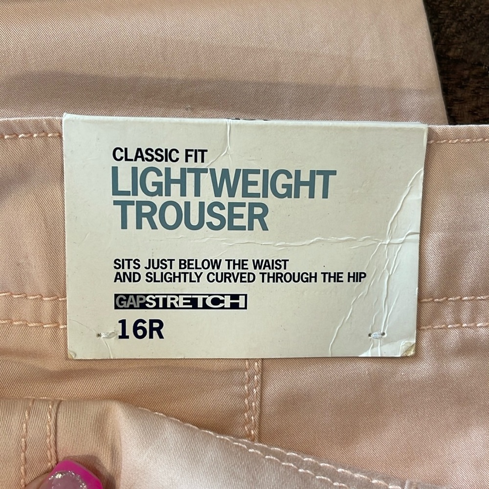 Gap Lightweight Trouser Sz 16R Pink